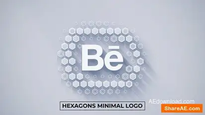 Hexagons Minimal Logo Reveal (14 in 1) Openers template preview