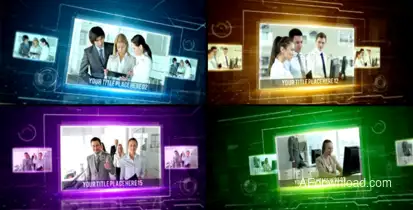 Hi-Tech Corporate Slideshow Video Displays template preview