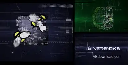 Hi-Tech Glitch Logo Stings template preview