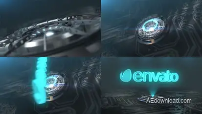 Hi-Tech Hologram Logo Logo Stings template preview