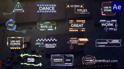 Hi Tech Titles for After Effects Titles template preview