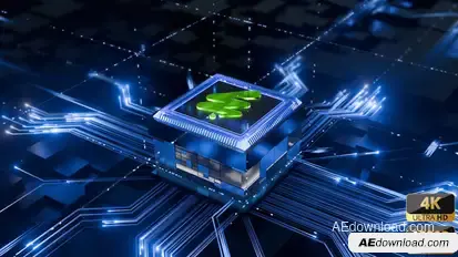 High Tech Circuit Logo Reveal Logo Stings template preview