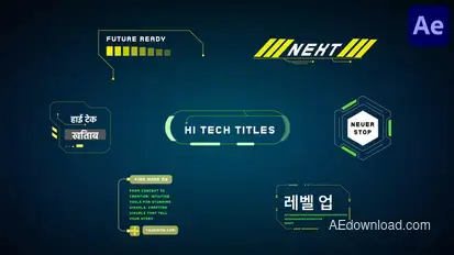 High Tech Titles for After Effects Titles template preview