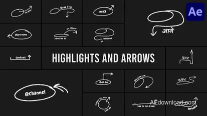 Highlight And Arrows for After Effects Elements template preview