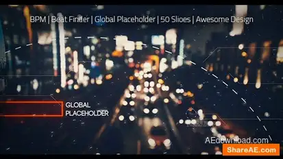 Videohive HighTeck BPM Slideshow Video Displays template preview