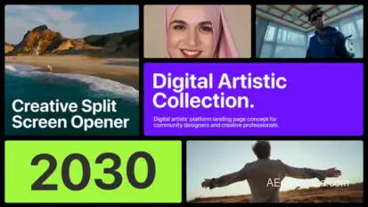 Hip Hop Multiscreen Opener Video Displays template preview