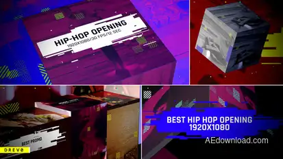 Hip-Hop Opening/ Music Intro/ Rap/ Dance/Action/ Electronic/ Party Promo/ Box/ Festival/ Glitch TV I Openers template preview