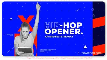 Hip Hop Typo Opener Video Displays template preview