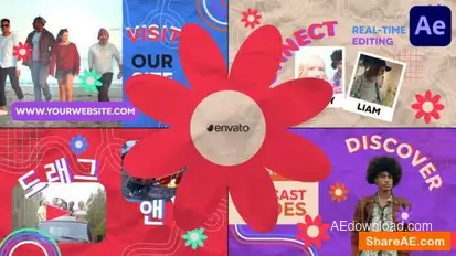 Hippie Podcast Slides for After Effects Openers template preview