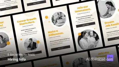 Hiring Info - After Effects Social Media Reels Template Product Promo template preview