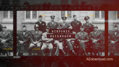 Historic Chronicle Slideshow  / World War / Old Vintage Memories / Retro Photo Album Openers template preview