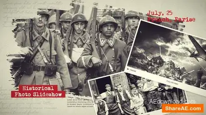 Historical Photo Slideshow Openers template preview