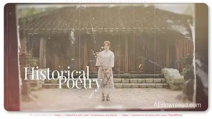 Historical Poetry Slideshow Openers template preview