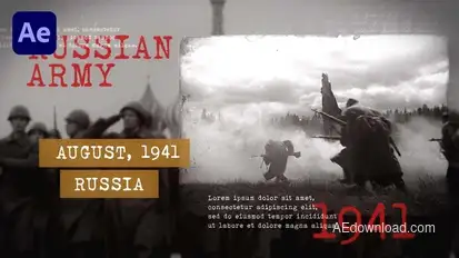 Historical Slideshow | Wolrd War | Vintage Documentary Video Displays template preview