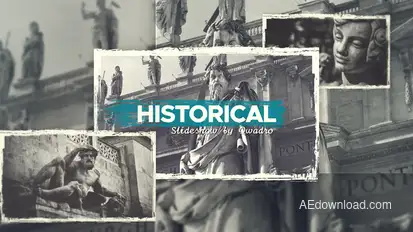 Historical Slideshow - Vintage Documentary Video Displays template preview