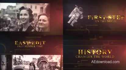 History Changes the World Video Displays template preview