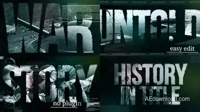 History in Title Video Displays template preview