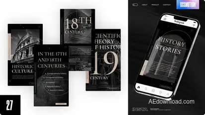 History Instagram Stories Elements template preview