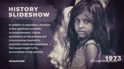 History Slideshow Video Displays template preview