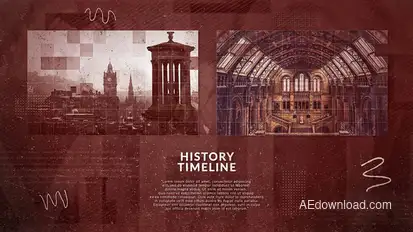 History Slideshow Video Displays template preview