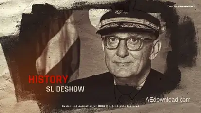 History Slideshow Video Displays template preview