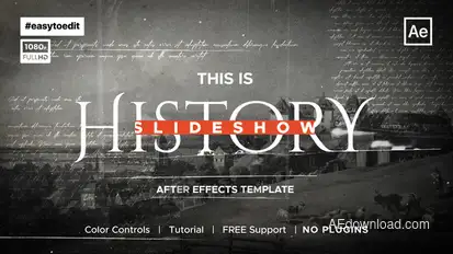 History Slideshow Video Displays template preview