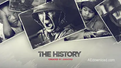 History Slideshow Documentary Timeline Video Displays template preview