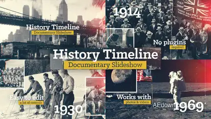 History Timeline Video Displays template preview