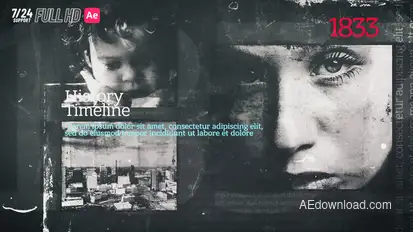 History Timeline Video Displays template preview