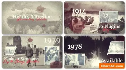 History Timeline Documentary Slideshow Openers template preview