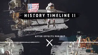 History Timeline II Video Displays template preview