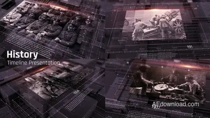 History Timeline Presentation Video Displays template preview