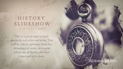 History Vintage Slideshow Video Displays template preview