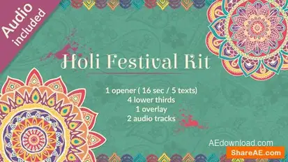Holi Festival of Colors Kit Openers template preview