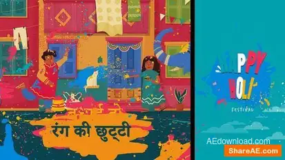 Holi Intro Openers template preview