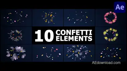 Holiday Confetti Elements | After Effects Elements template preview