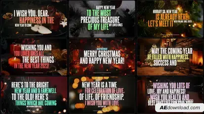 Holiday Headlines Titles template preview