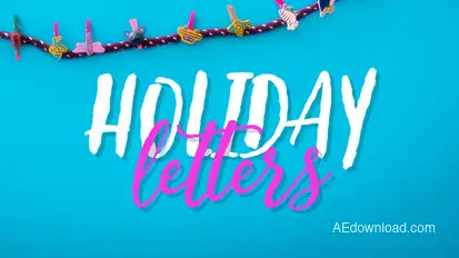 Holiday Letters Titles template preview