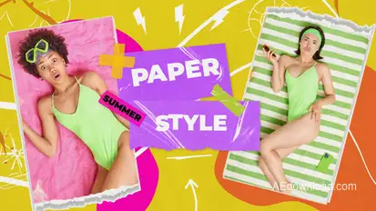 Holiday Travel Summer Paper Collage Opener Openers template preview