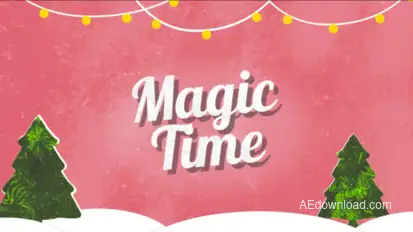 Holiday Typography Titles template preview