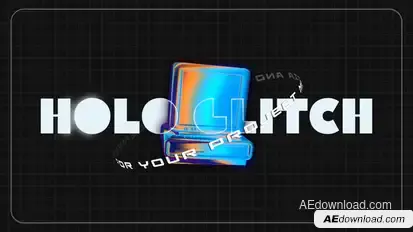Holo Glitch Title Sequence Titles template preview