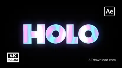 Holo Logo Opener Logo Stings template preview