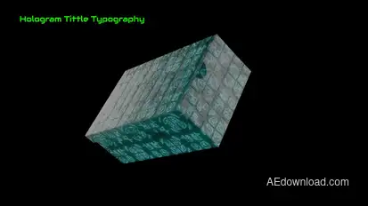 Hologram Title Typography Product Promo template preview