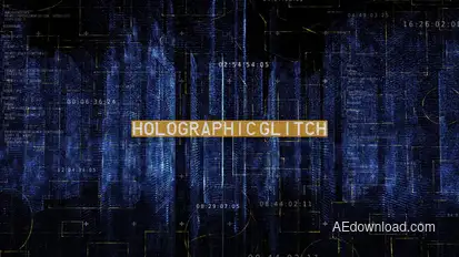 Holographic City Opener Titles template preview