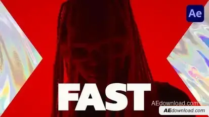 Holographic Glitch Opener Openers template preview