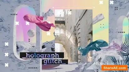 Holographic Glitch Opener Openers template preview
