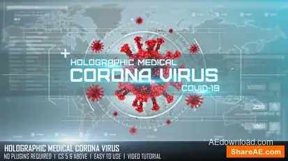 Holographic Medical Corona Virus Openers template preview
