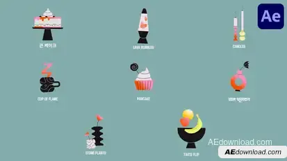 Home Comfort Icons and Titles for After Effects Elements template preview