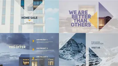 Home sale Video Displays template preview