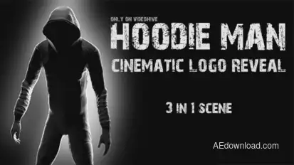 Hoodie Man - Cinematic Logo Reveal 3 in 1 Openers template preview